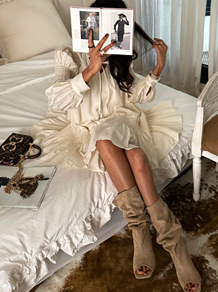 러비코 셔링스모크원피스